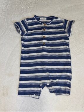 (3 for $10) next baby Striped Navy and White Baby Romper